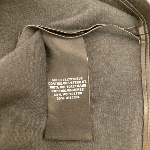 Bagatelle Collection Faux Leather Top – Sleek Minimalist Style | Size L - Picture 4 of 4